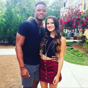 Burgundy button up small skirt